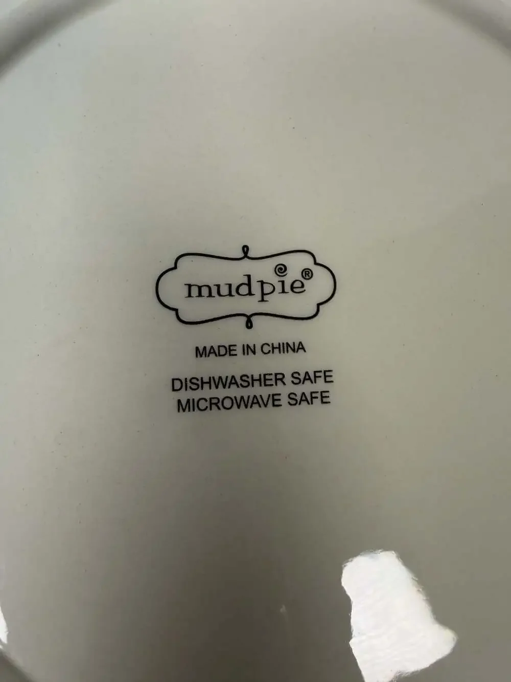 Mud Pie Celebrate Platter Polka Dot Scalloped Rim Ceramic Serving Tray